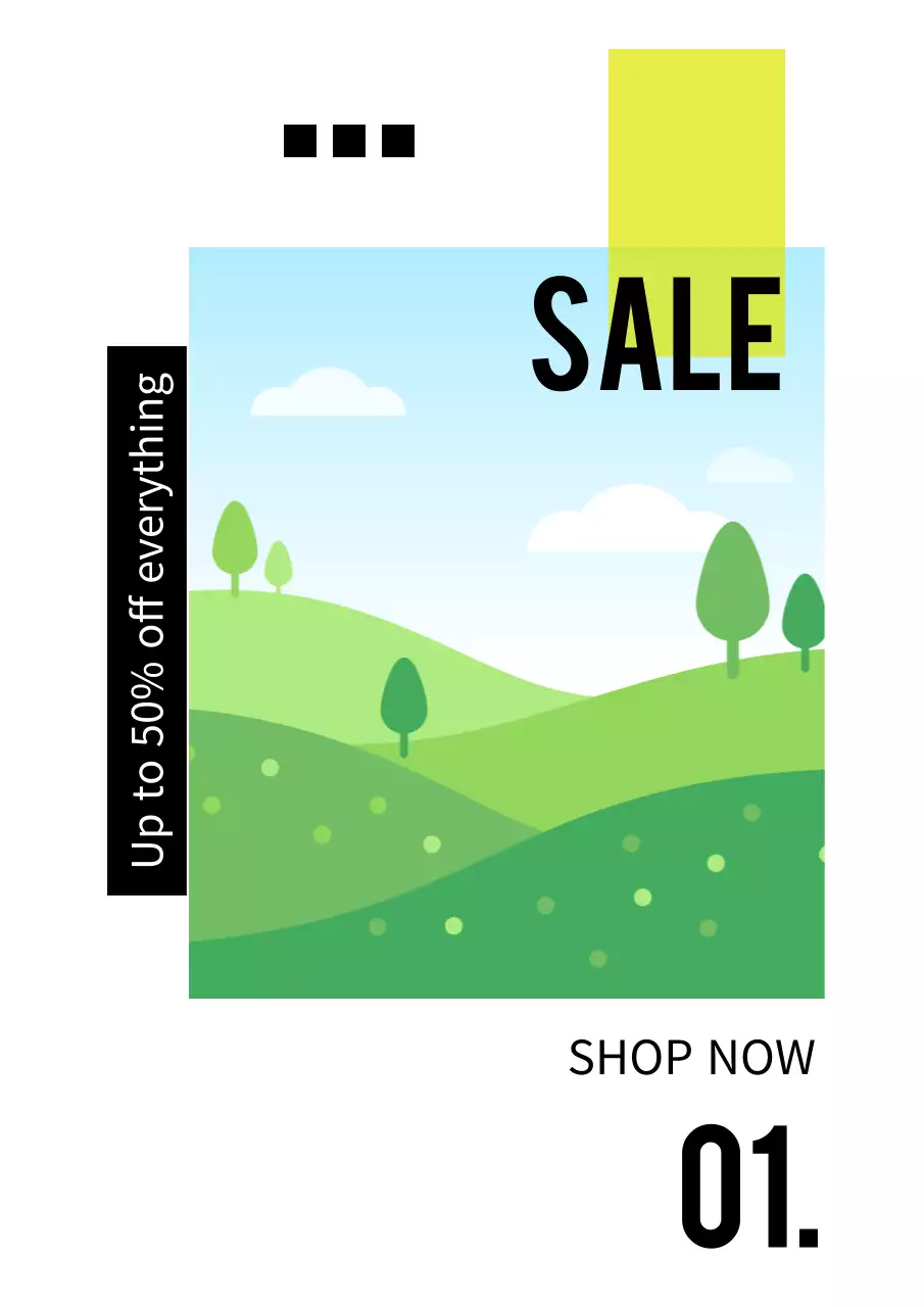 Green Minimal Sale Promotion Poster