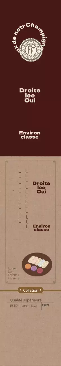 Écharpe cadeau simple pour le café avec logo en marron