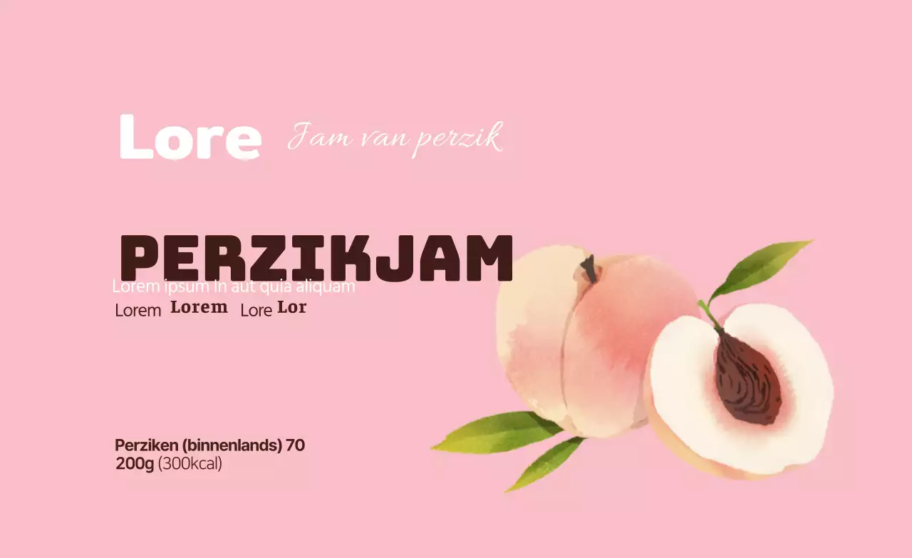 Biologische perzikjam