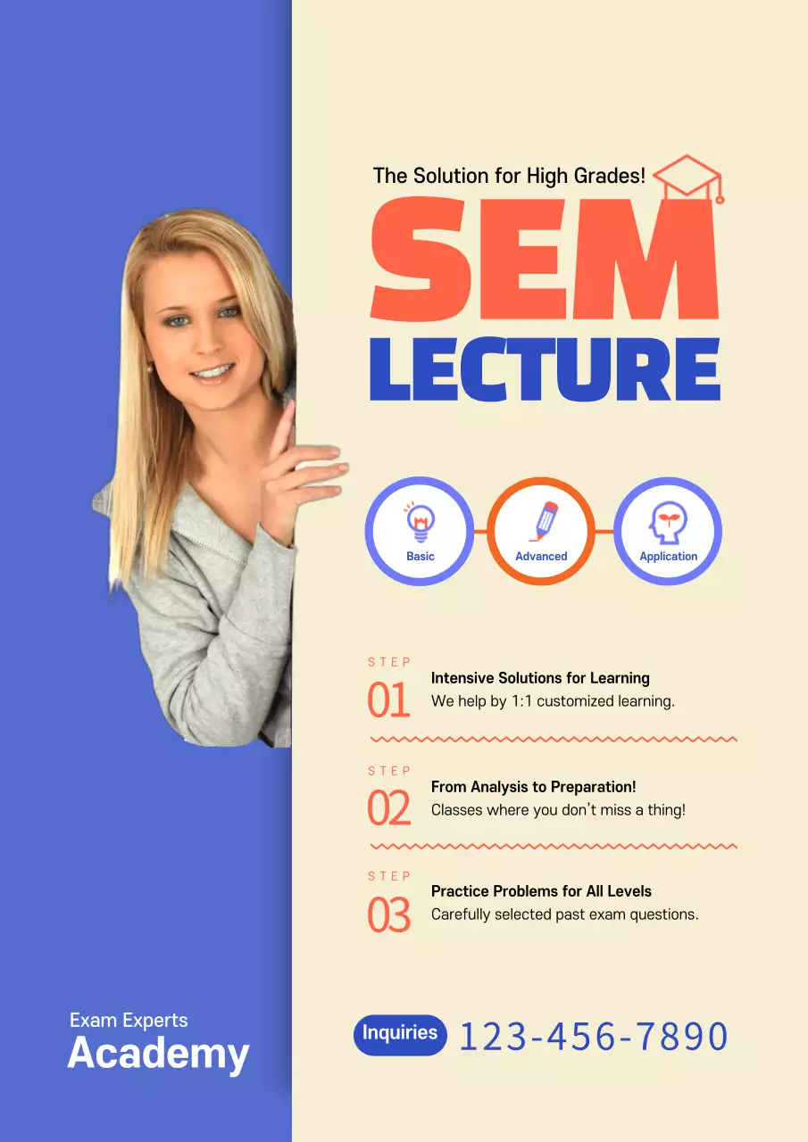Beige Modern Lecture Advertisement Poster