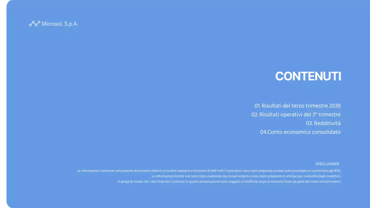 Risultati del terzo trimestre 2039 di Bluetone Relazione trimestrale Relazione semestrale Mirisoft, Inc.