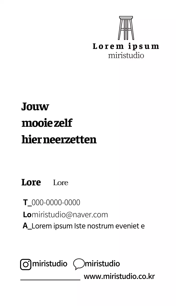 Retro fotostudio met bruine illustraties