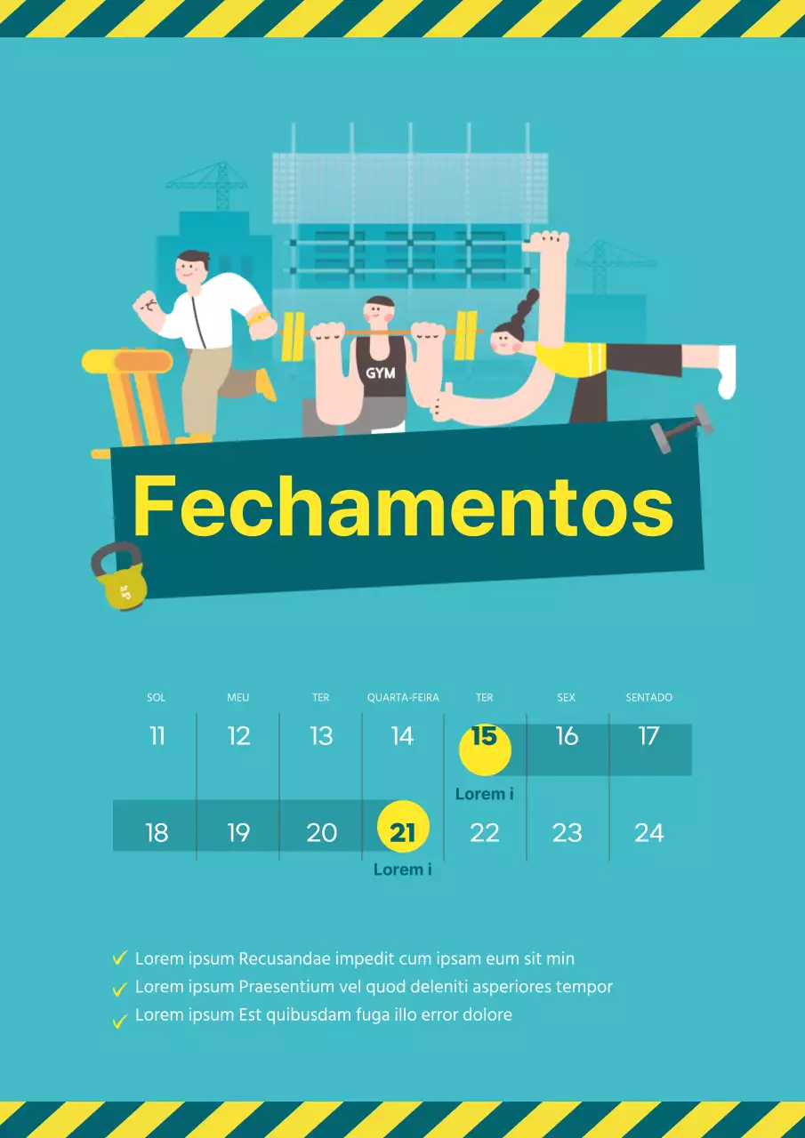 Tema de anúncio de encerramento de conceito de ilustração simples em amarelo menta com alto contraste