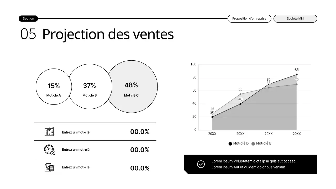 Une proposition simple et modulable avec des illustrations en noir et blanc