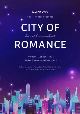 Purple Modern Romance Event Poster