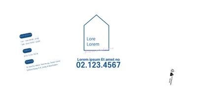 Un concetto semplice, in bianco e blu navy, per mostrare e promuovere la vostra proprietà.