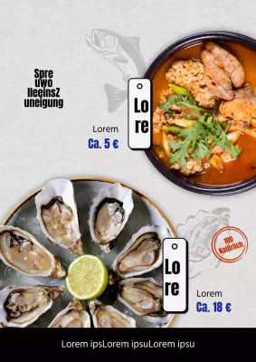 Plakat für das traditionelle Konzept des limitierten Wintermenüs