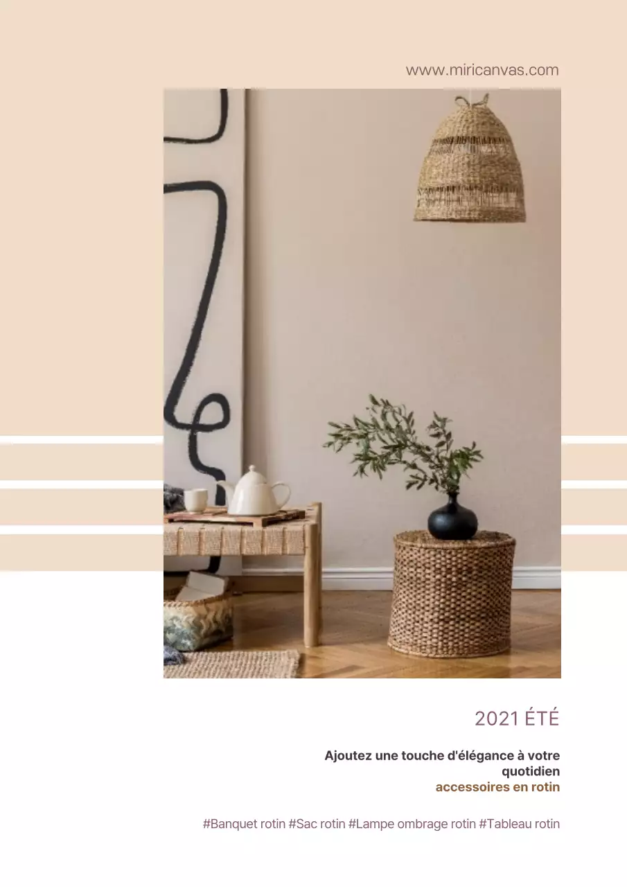 Tente d'été en rotin Promouvoir un cours de fabrication d'accessoires sentimentaux