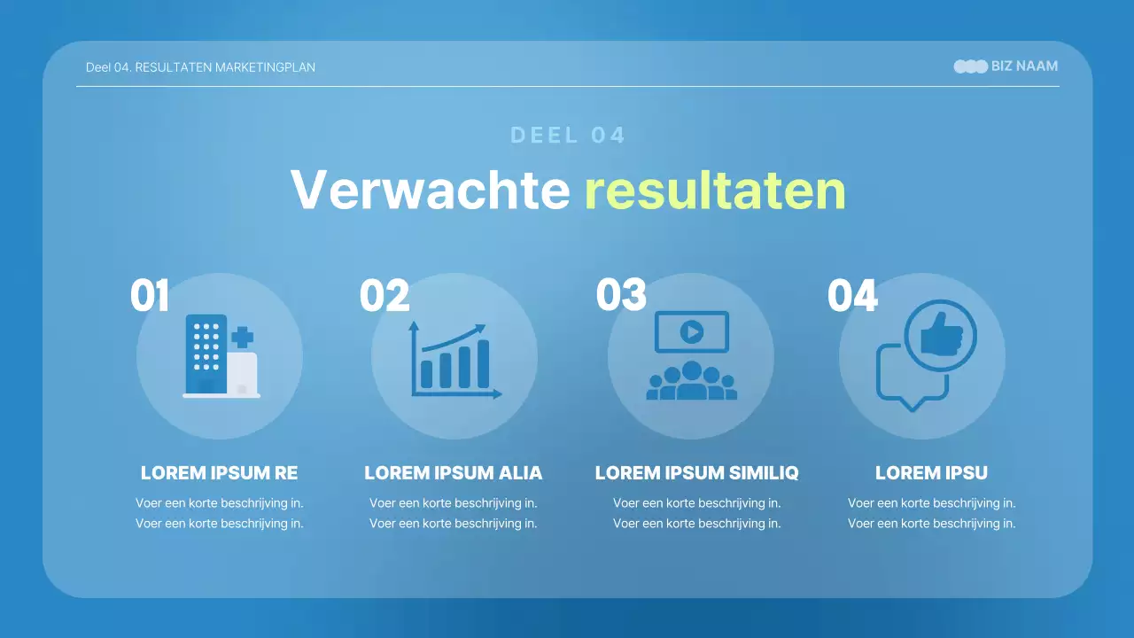 Medische presentaties in blauw