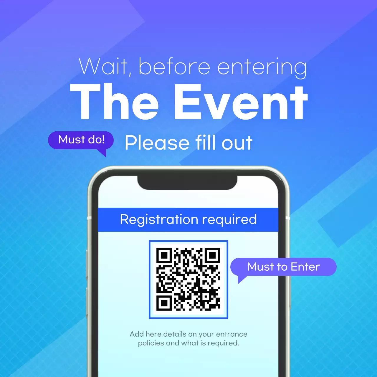 Blue Modern Event Registration Instagram Post