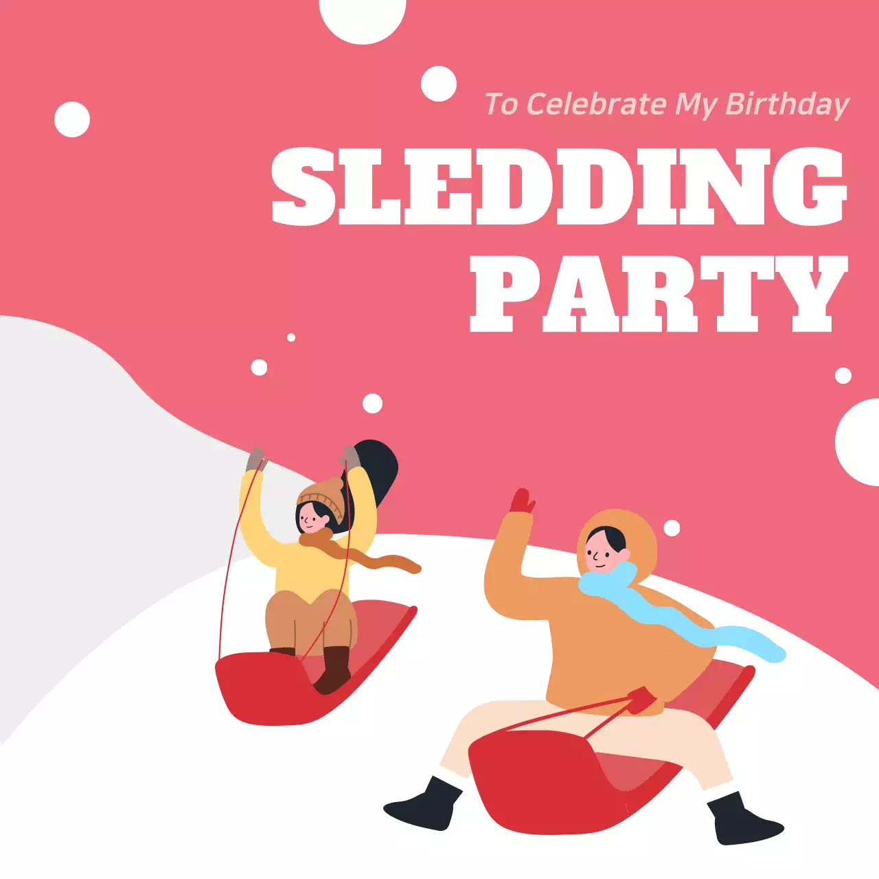 Pink Simple Birthday Invitation Instagram Post