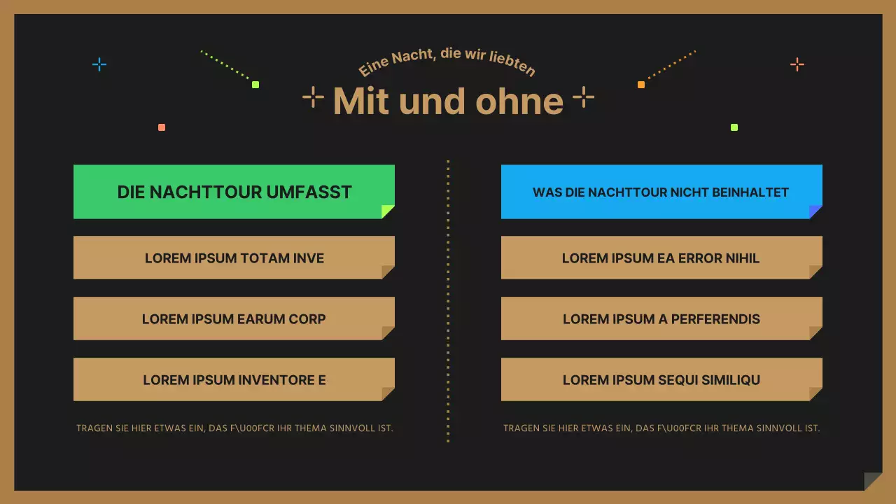 Ein niedlicher schwarzer und bunter nächtlicher Fremdenführer