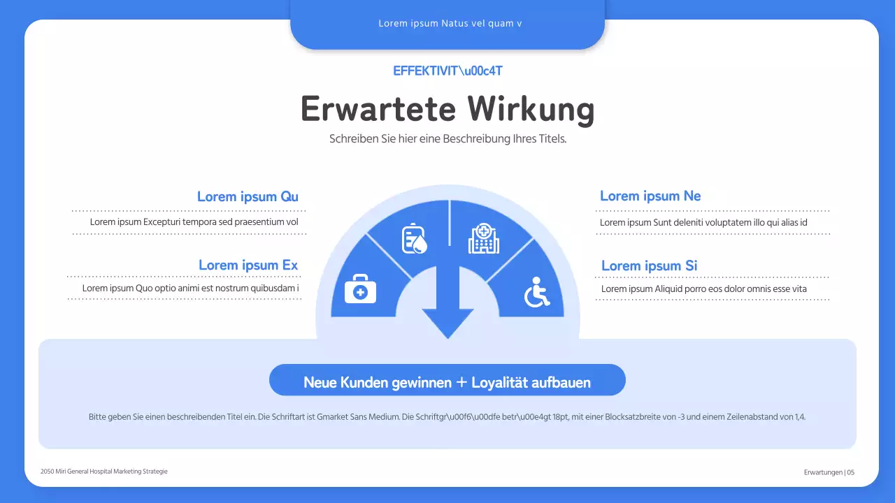 Das blaue, saubere Marketing-Handbuch für das Gesundheitswesen (Präsentation)