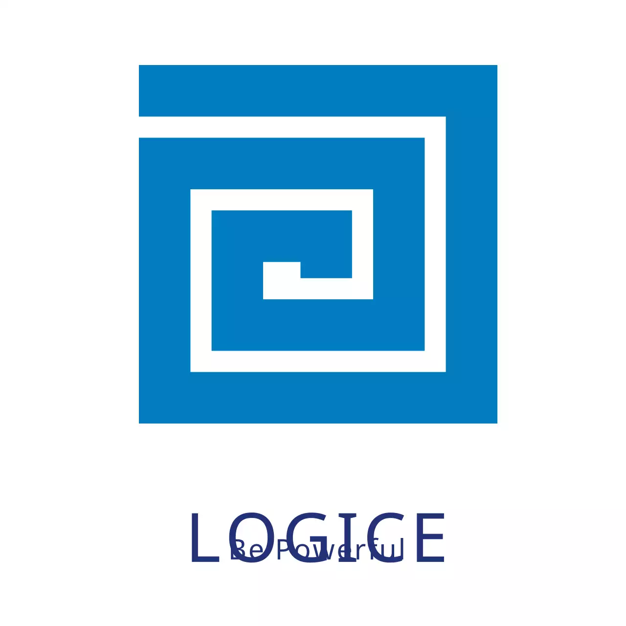 Blue Geometric Logic Logo