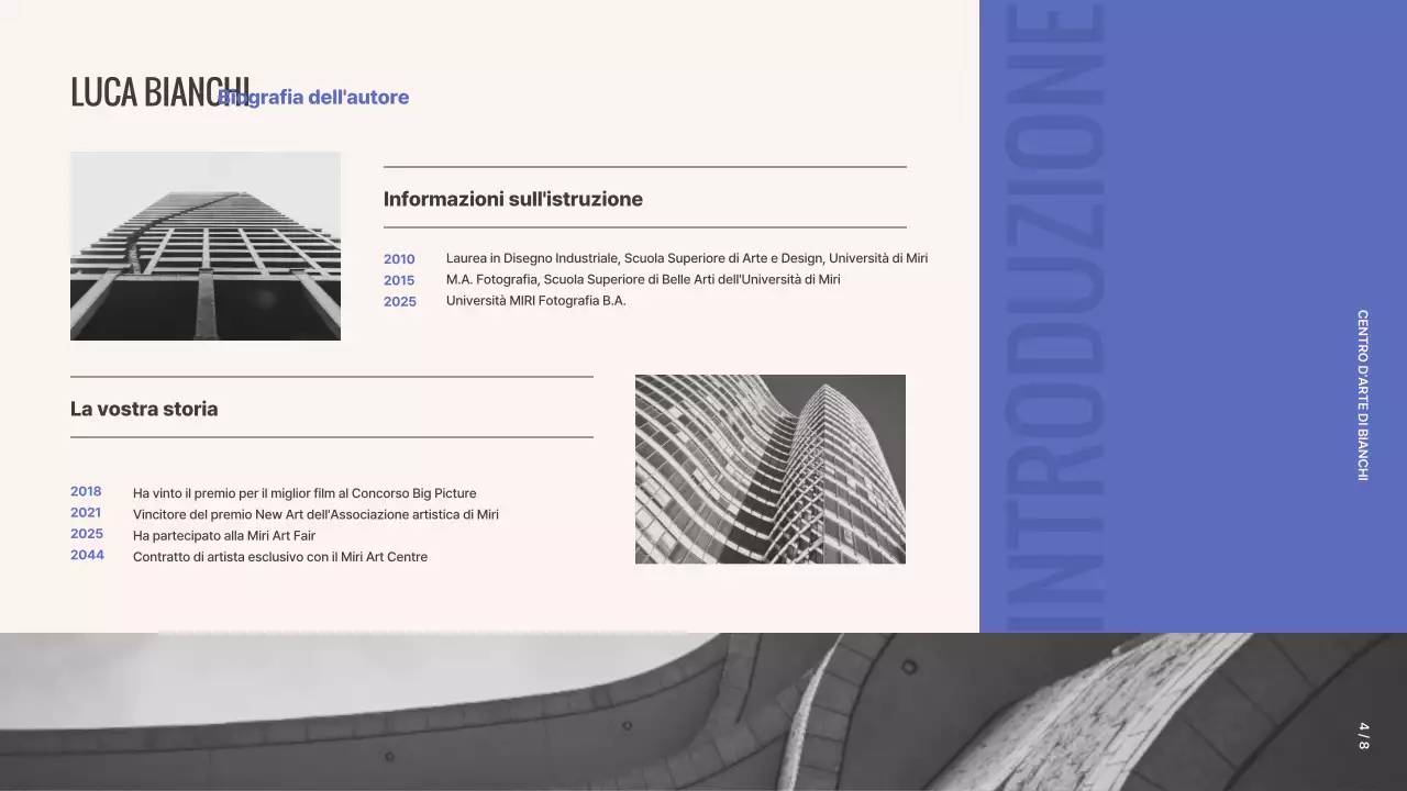 Proposta di mostra fotografica Grid Concept in viola e beige