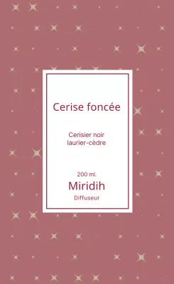 Étiquette de diffuseur à motif pailleté rouge