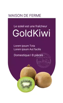 Étiquettes en or pour les produits du Kiwi