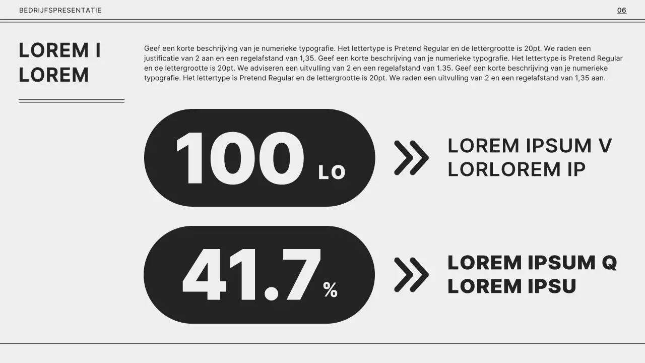 Grijs en zwart monotoon voor een eenvoudige bedrijfspresentatie