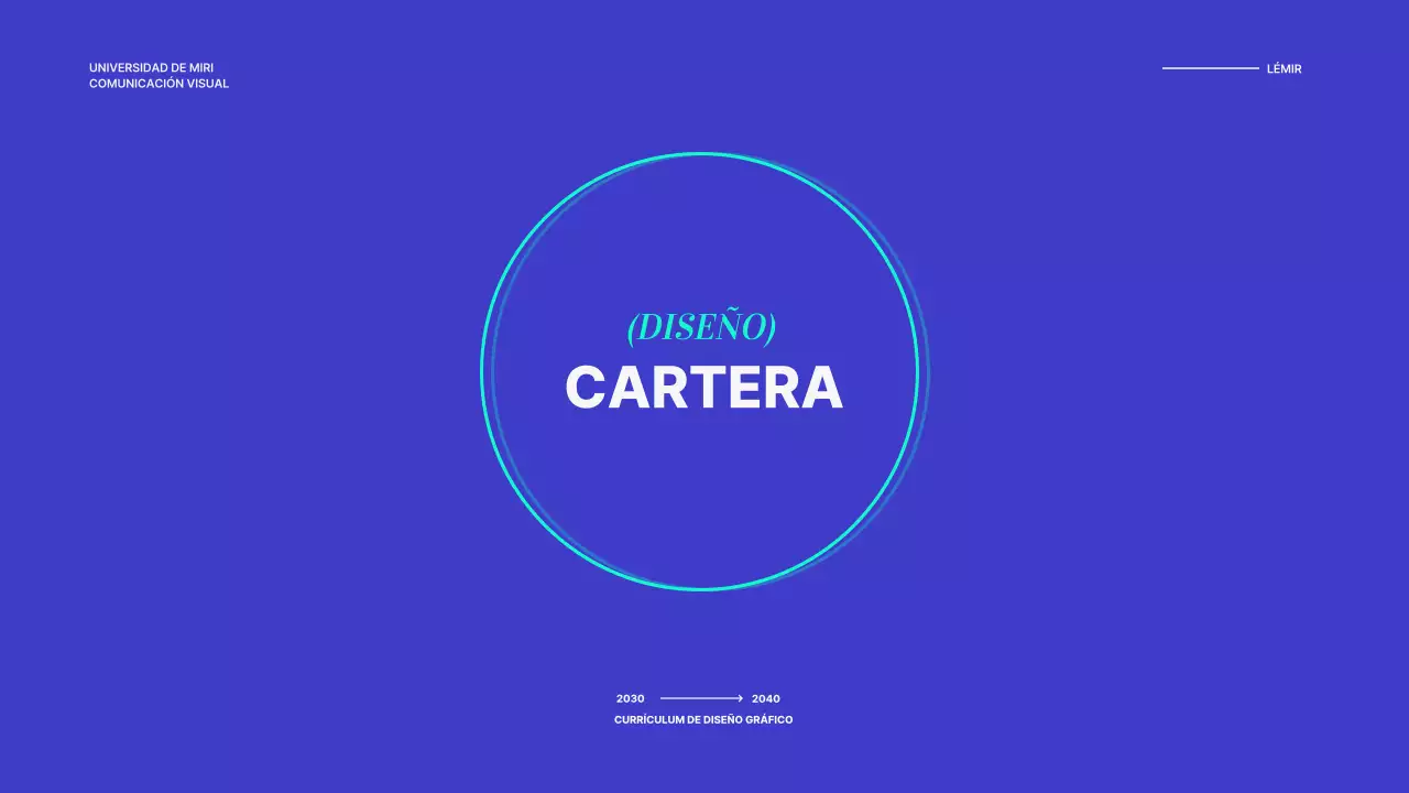 Una cartera sencilla en azul y blanco