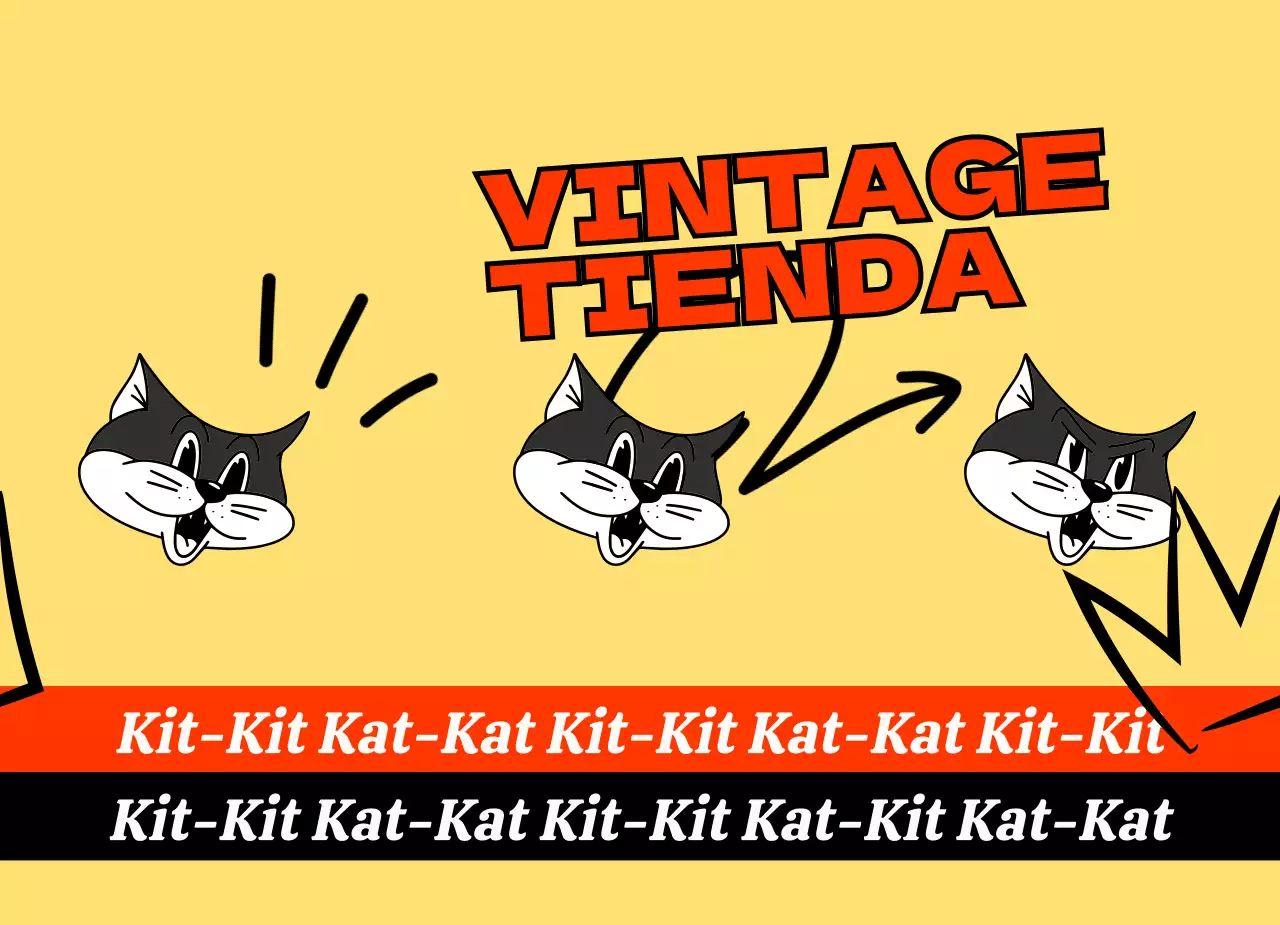 Una joven y coqueta tienda vintage en rojo y amarillo