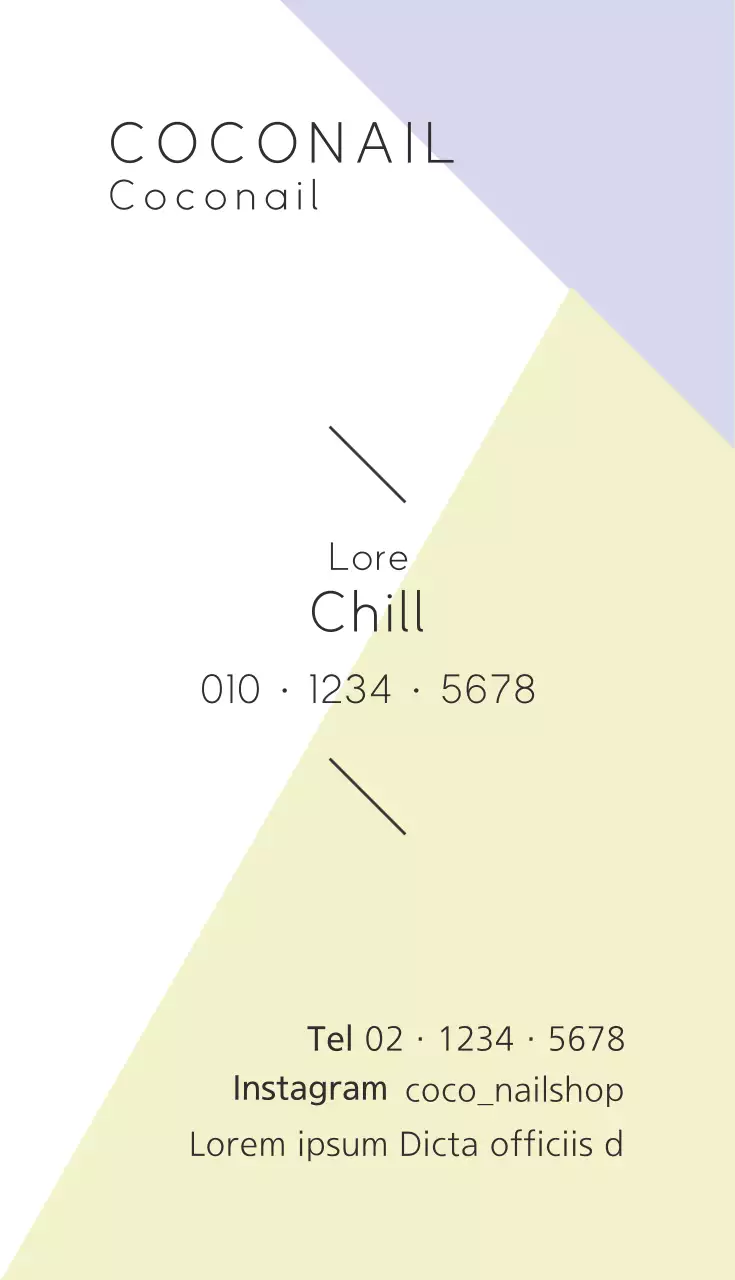 Pastel Minimalist Nail Business Card