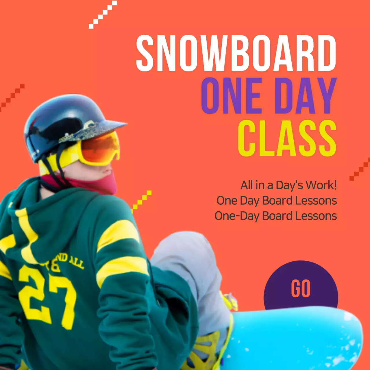 Blue Trendy Winter Promotion Instagram Post