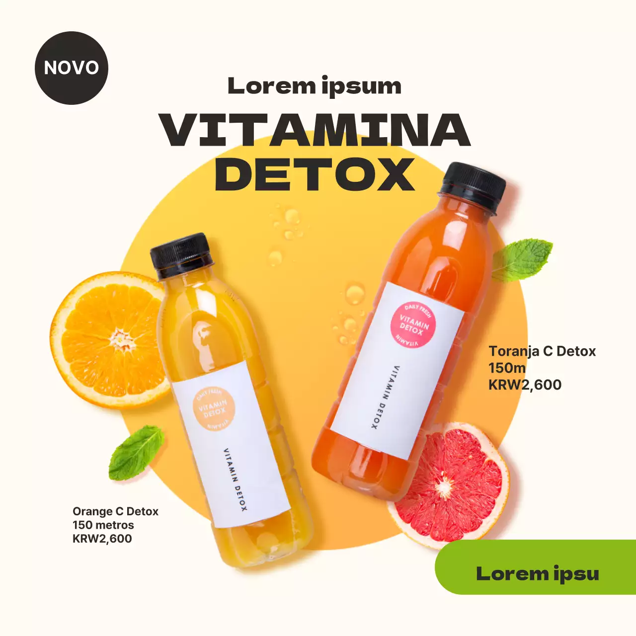 Bebidas de desintoxicação com vitaminas