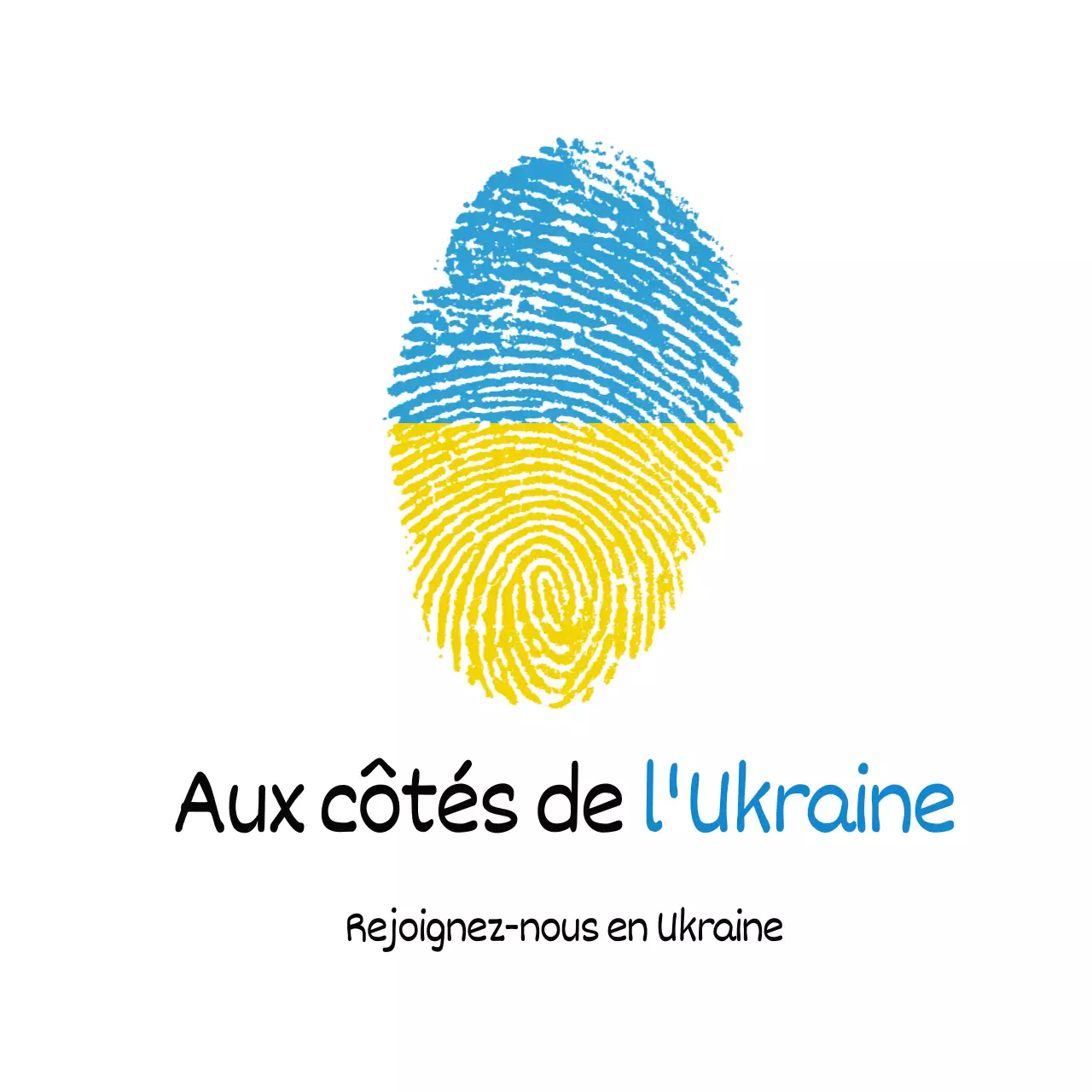 Messages bleus et jaunes contre la guerre et pour la paix en Ukraine
