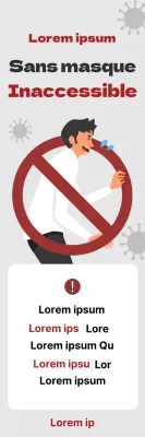 Guide d'accès à Corona illustré en gris-rouge