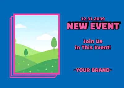 Blue Trendy Event Announcement Poster