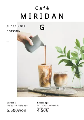 Promouvoir la carte des boissons au lait et au thé de votre café