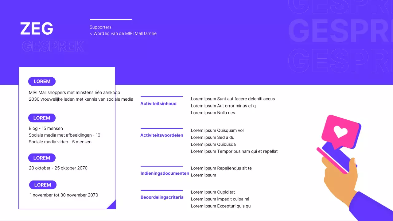 Zwarte vrijdag evenementenplanner voor winkelcentrum in zwart en paars