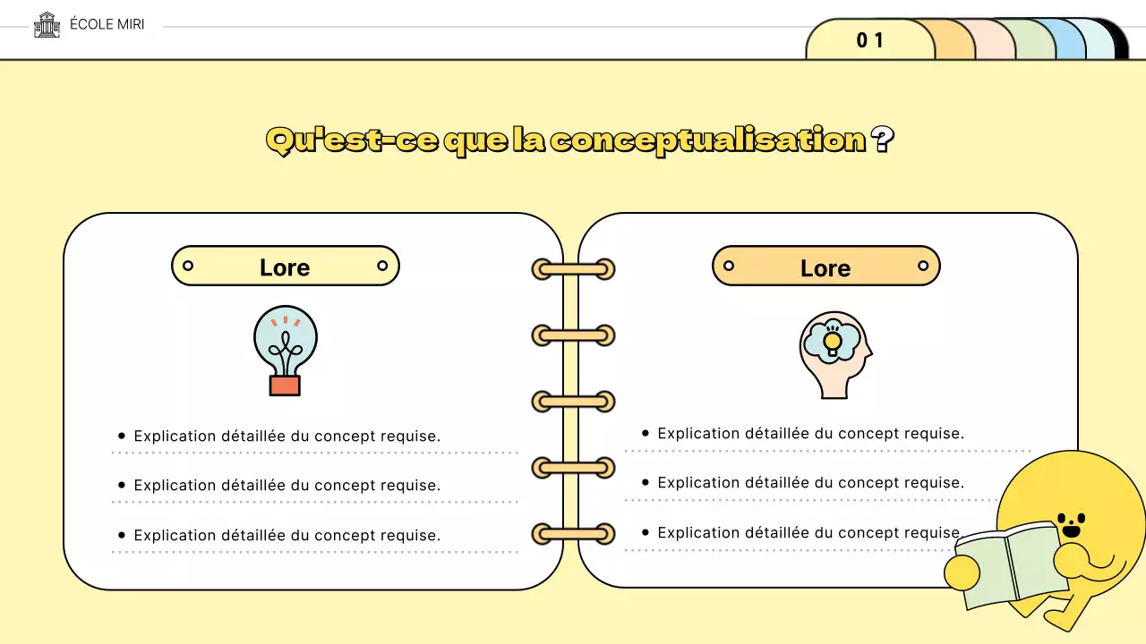 Mignons dépliants aux couleurs pastelConvaincre le concept d'éducation scolaire