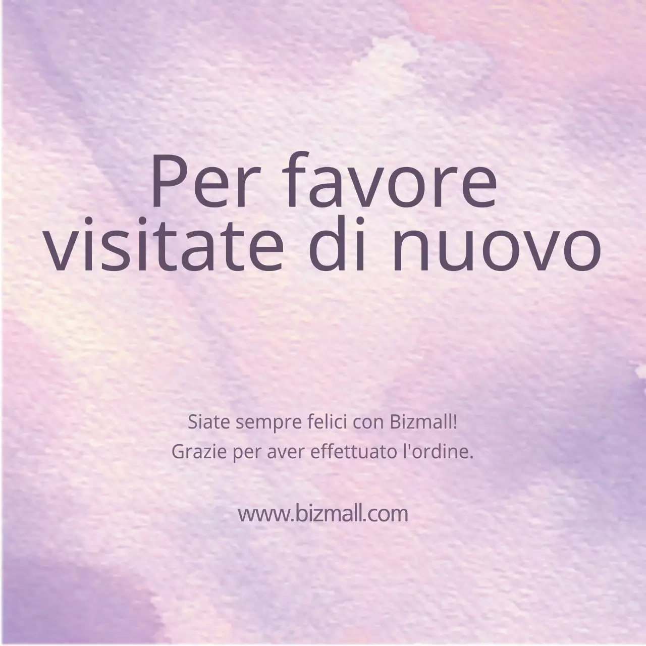 Vi invitiamo a visitarci di nuovo