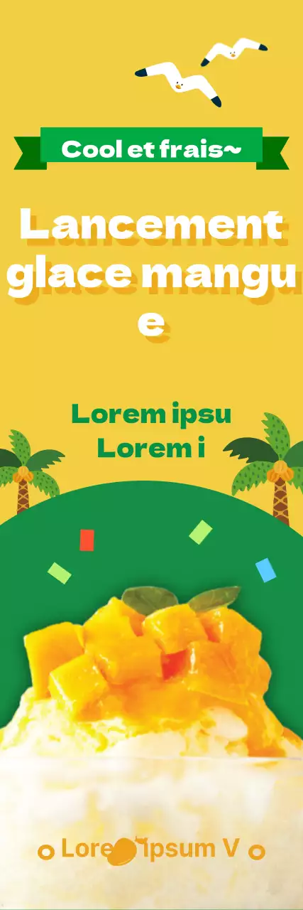 Glace rasée à la mangue