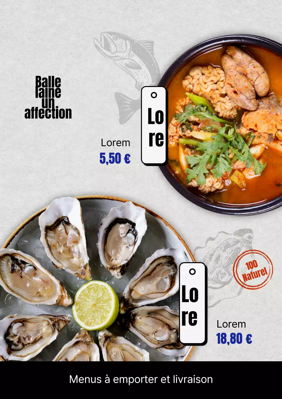 Affiche pour le concept traditionnel du menu limité d'hiver