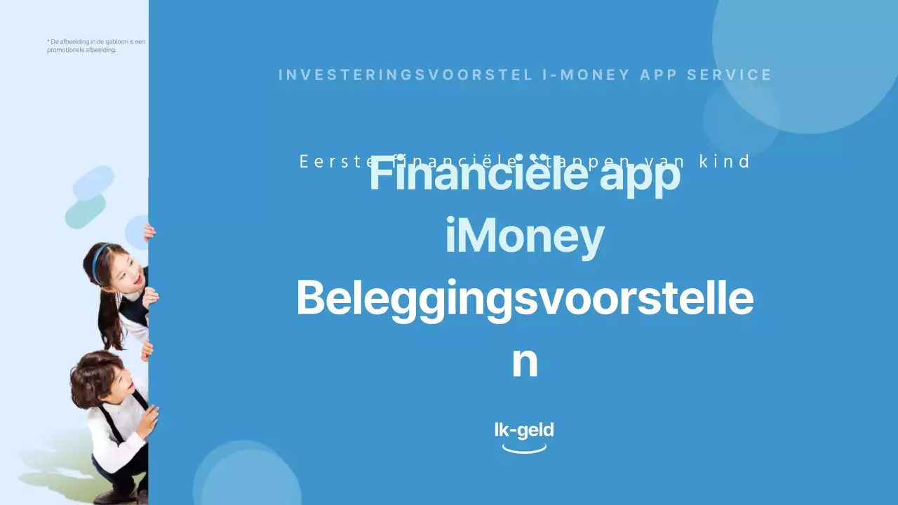 Blauw getinte financiële app diensten investeringsvoorstel