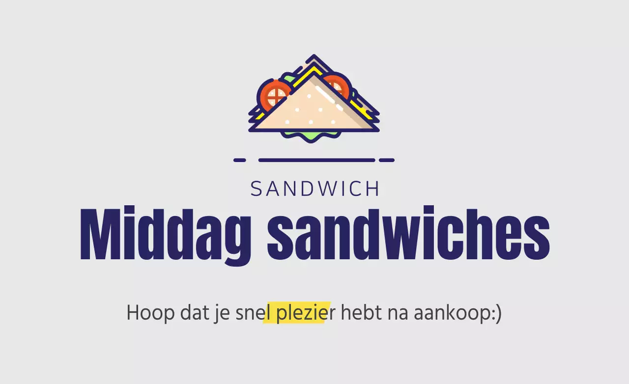 Middag sandwiches
