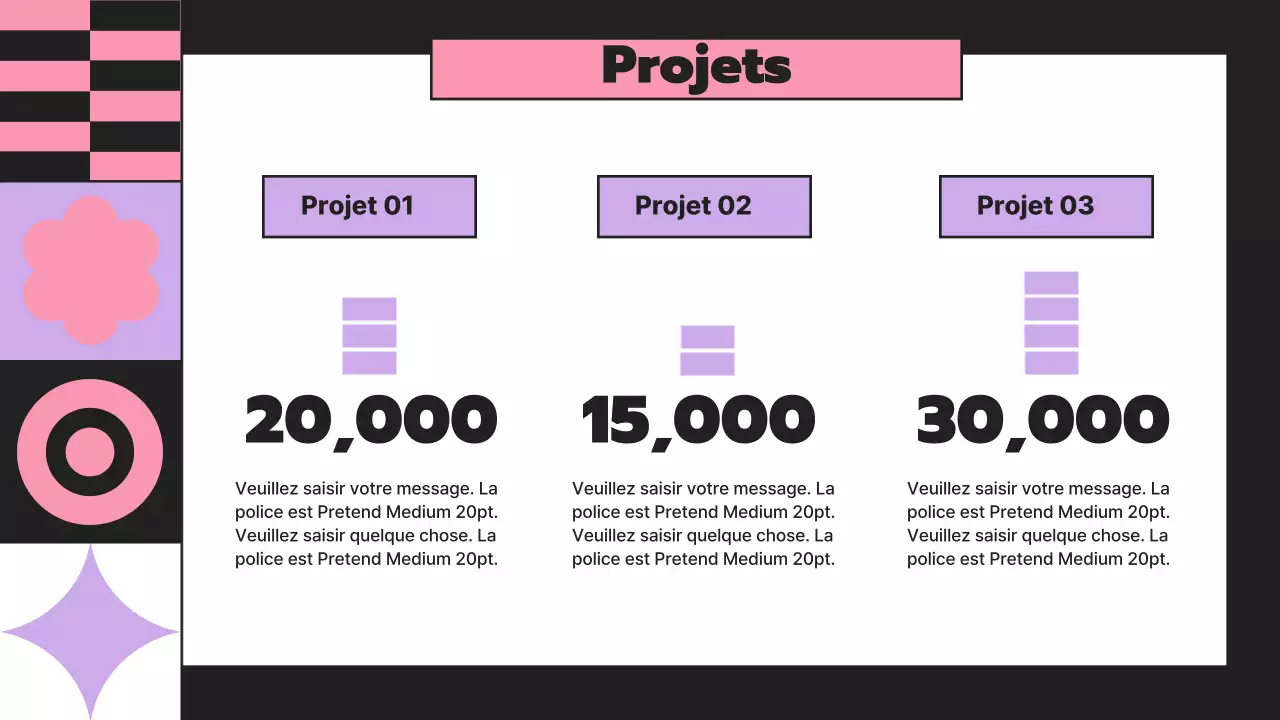 Portefeuille de compositeurs d'éléments géométriques rythmiques