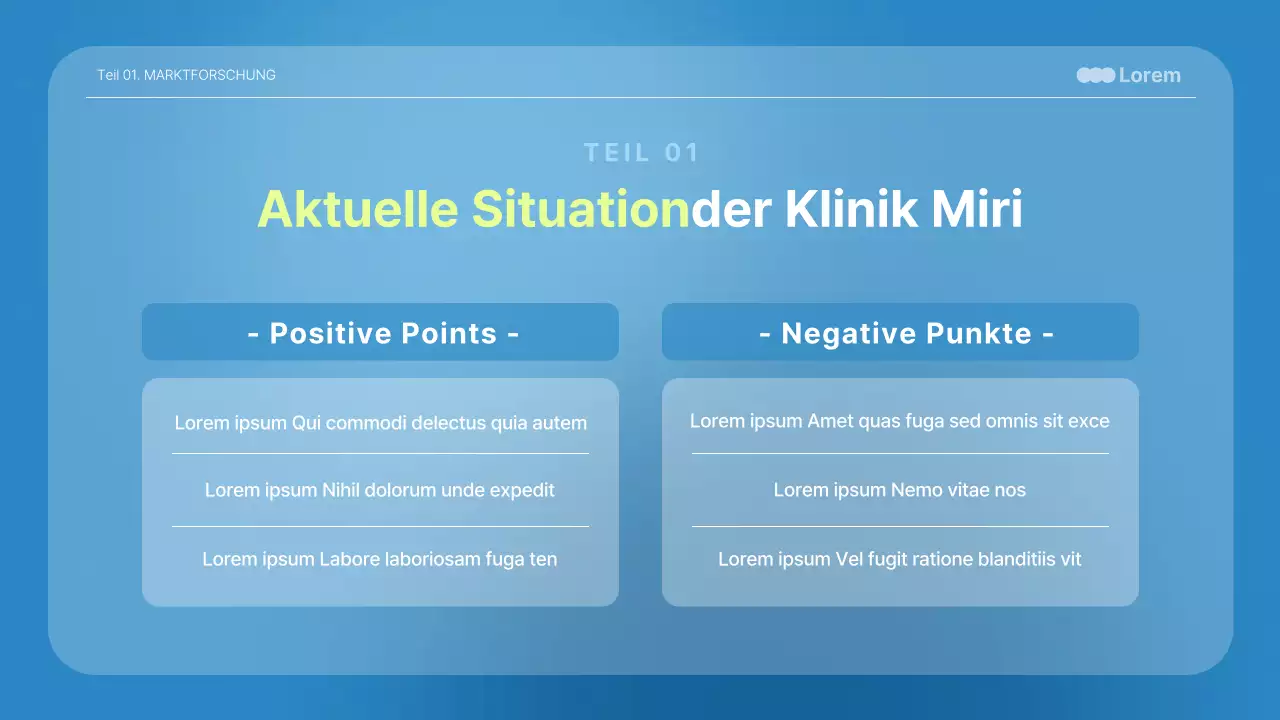 Medizinische Vorträge in Blau