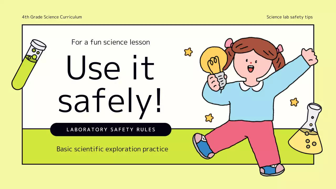 Yellow Cartoon Science Guide Presentation
