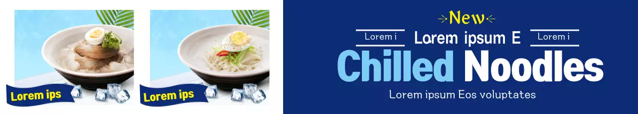 Banner promocional Blue Modern Noodles