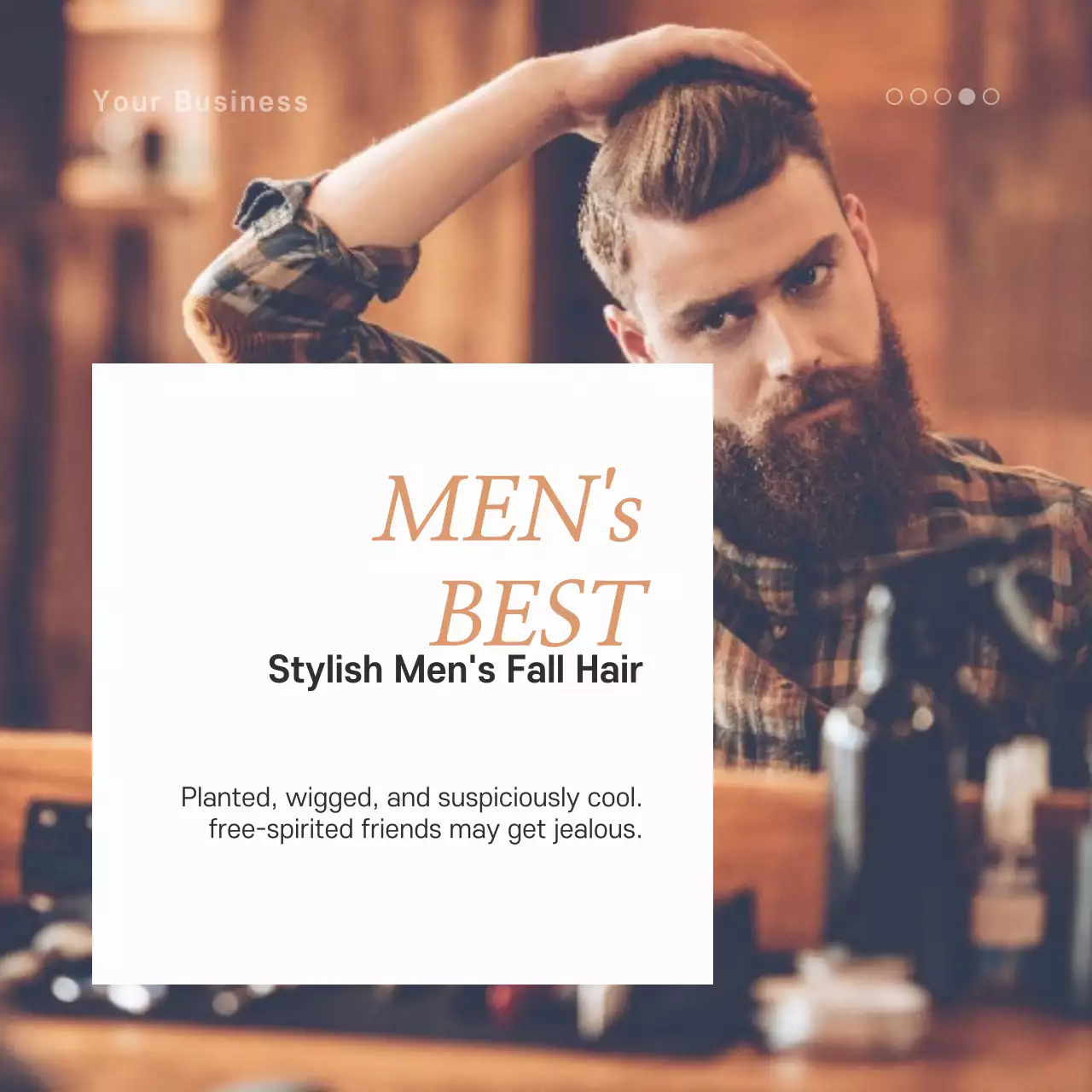 Beige Minimalist Hair Promotion Instagram Carousel