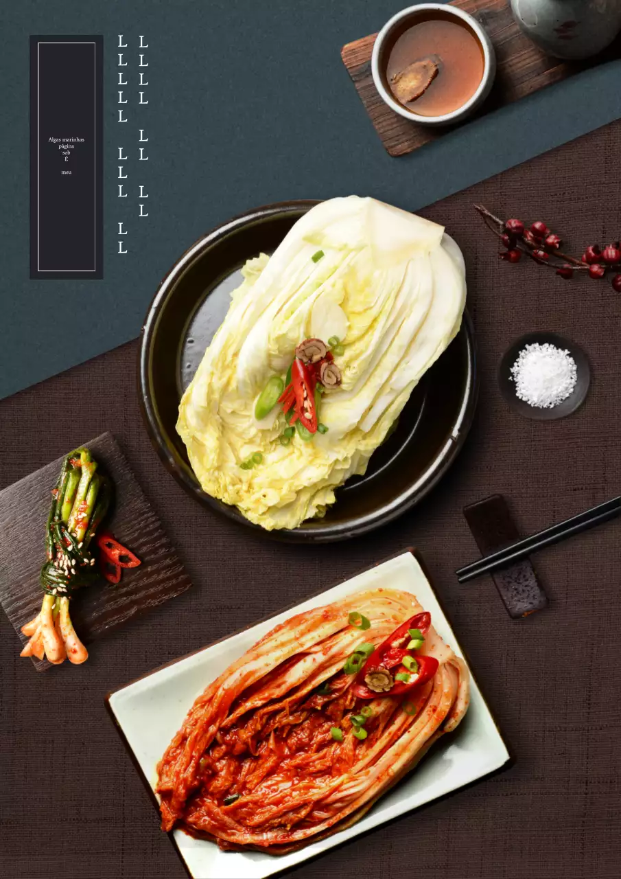 Cartaz para um restaurante de sushi castanho e elegante