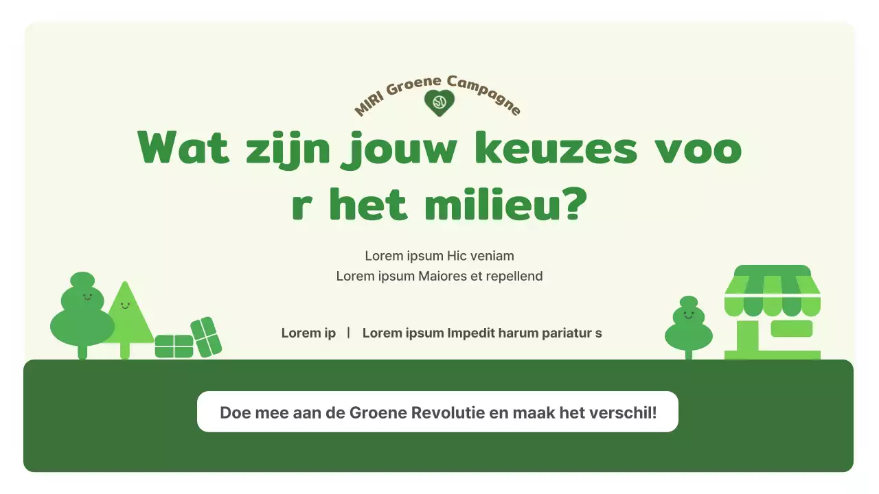 Campagne over plastic voor eenmalig gebruik met een schattig groen milieuillustratiethema