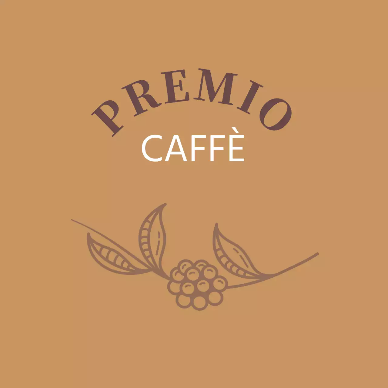 Etichetta caffè vintage illustrazione beige