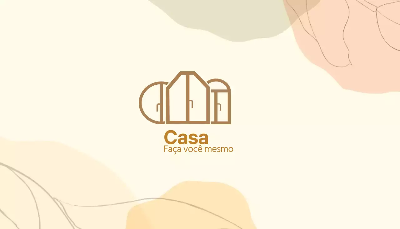 Ilustração bege amarela logotipo arte escola cartão de visita