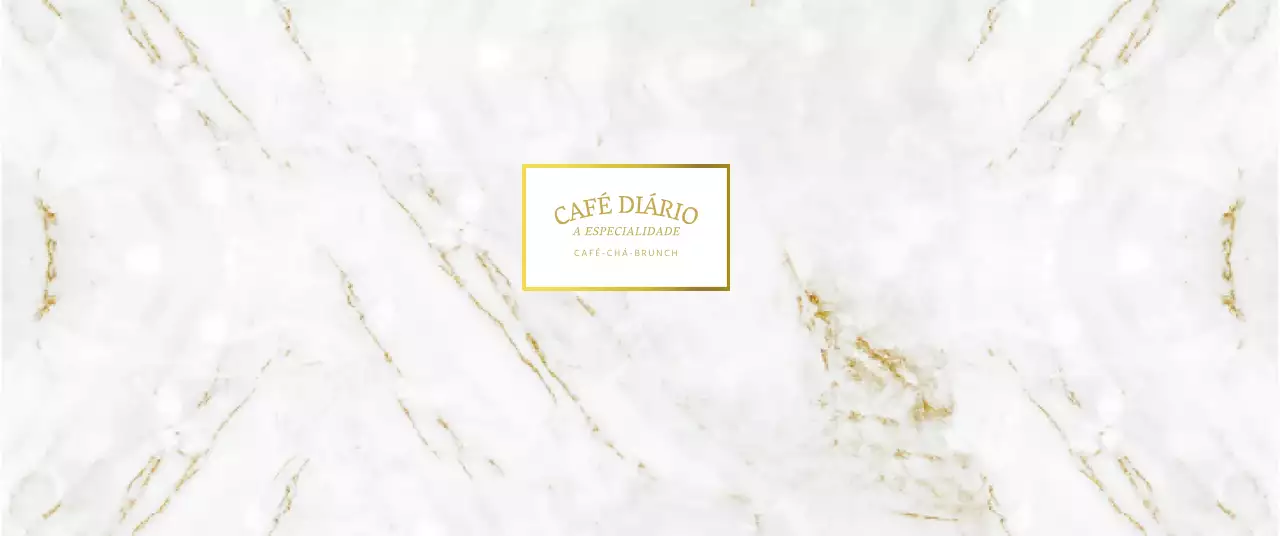 Para um café de conceito sofisticado em dourado e branco