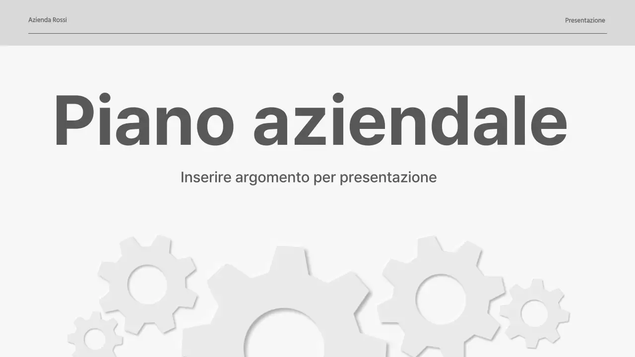 Proposta con elementi ingranaggi grigi e tridimensionali