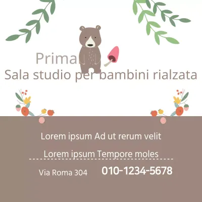Sala studio per bambini rialzata